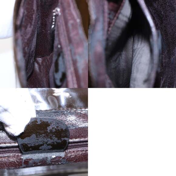 GUCCI Tote Bag Enamel Suede Brown - Picture 12 of 12